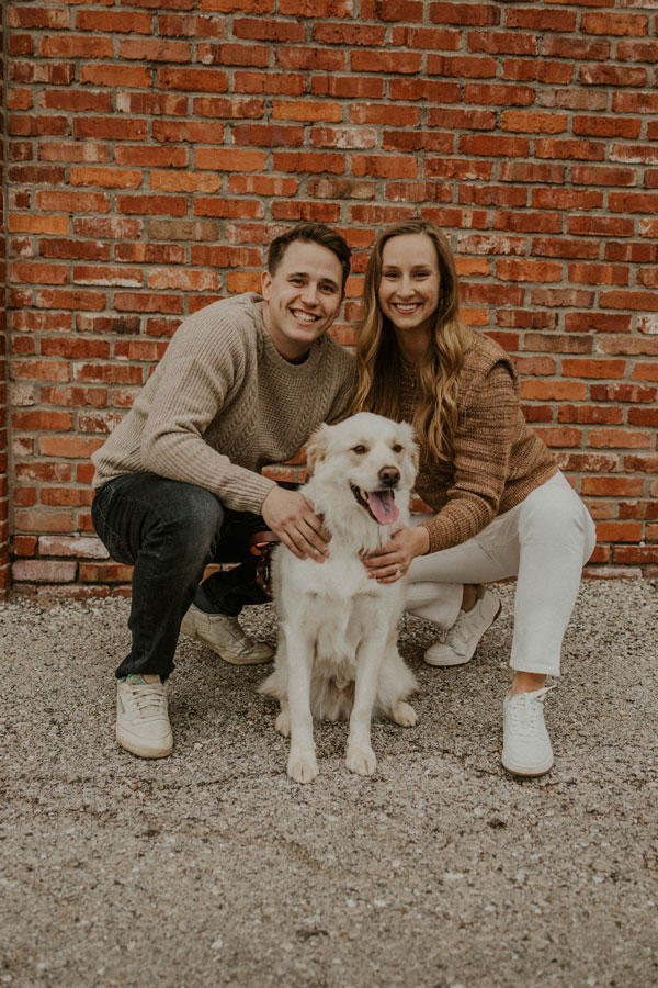Dr. Charlie Boemwith his wife and dog