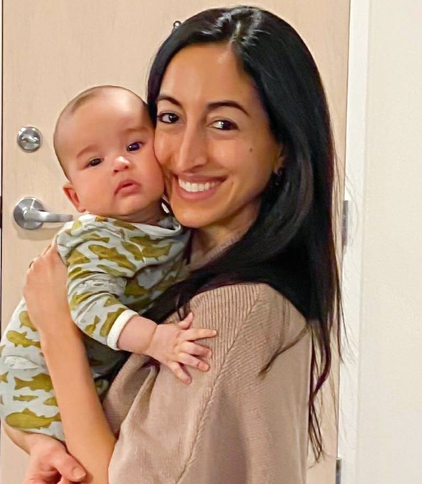 Dr. Shuka Moshiri with one of her children
