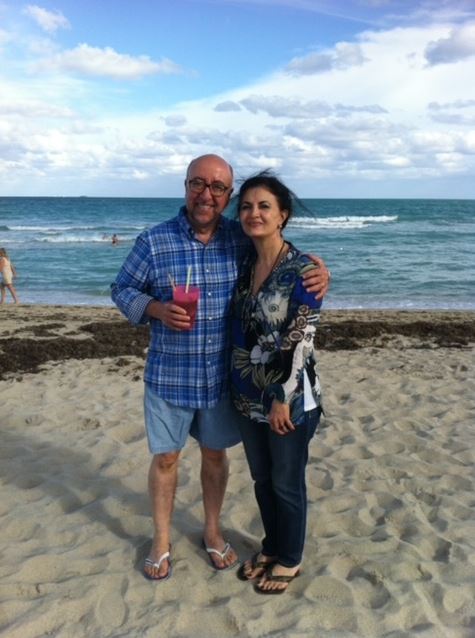 Dr. Moshiri and his wife, Fariba at the beach