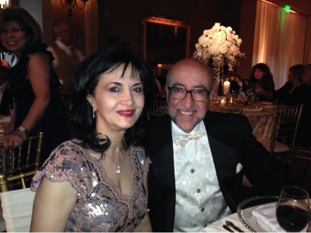Dr. Farhad Moshiri and his wife, Fariba, at a dinner