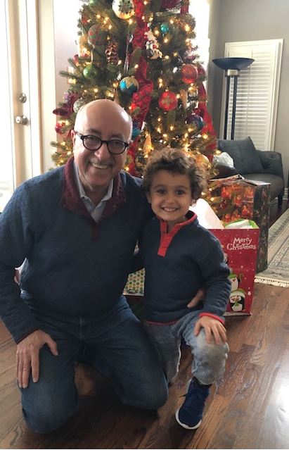 Dr. Moshiri and his grandon, Shaya at Christmastime
