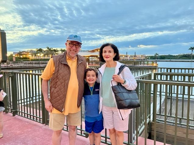 Dr. Moshiri with his wife, Fariba, and grandson, Shaya